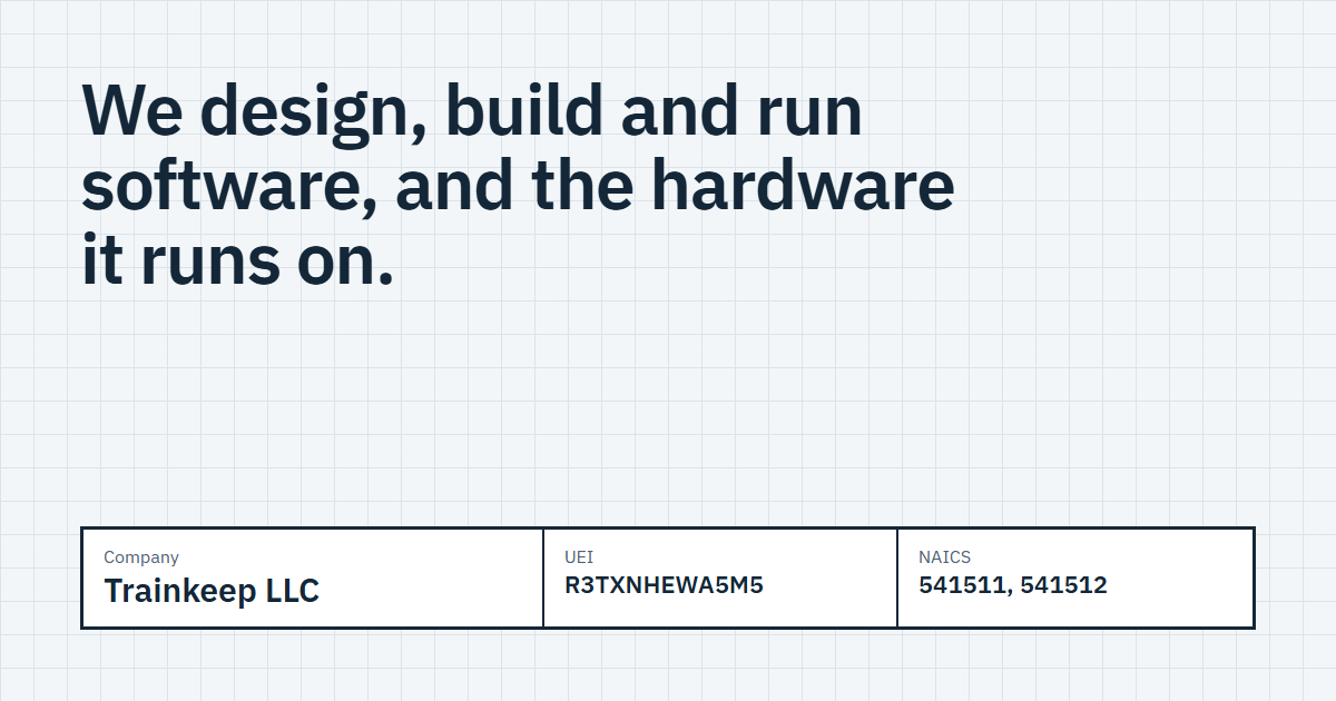 Trainkeep LLC: software and hardware engineering